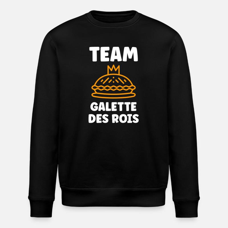 Humour galette des rois - Sweat bio ROLLER Stanley/Stella Unisexe - noir