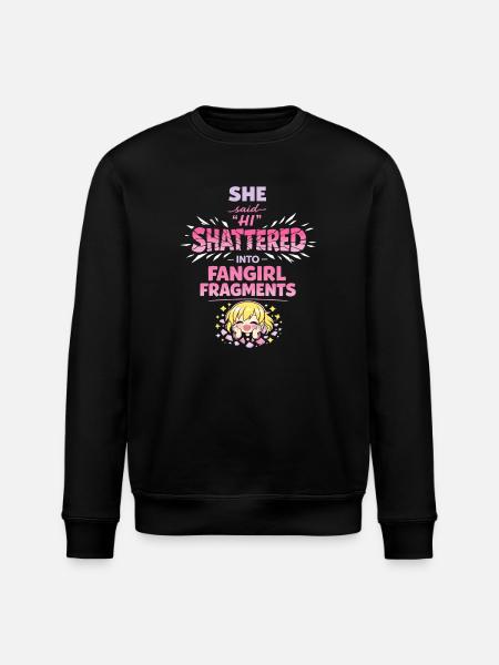 Anime Fangirl Screams Anime Reaction - Stanley/Stella ROLLER Unisex Organic Sweatshirt - black