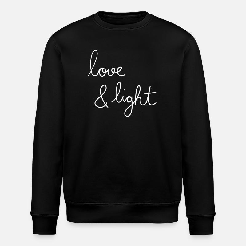 love & light - Stanley/Stella ROLLER Unisex Organic Sweatshirt - black