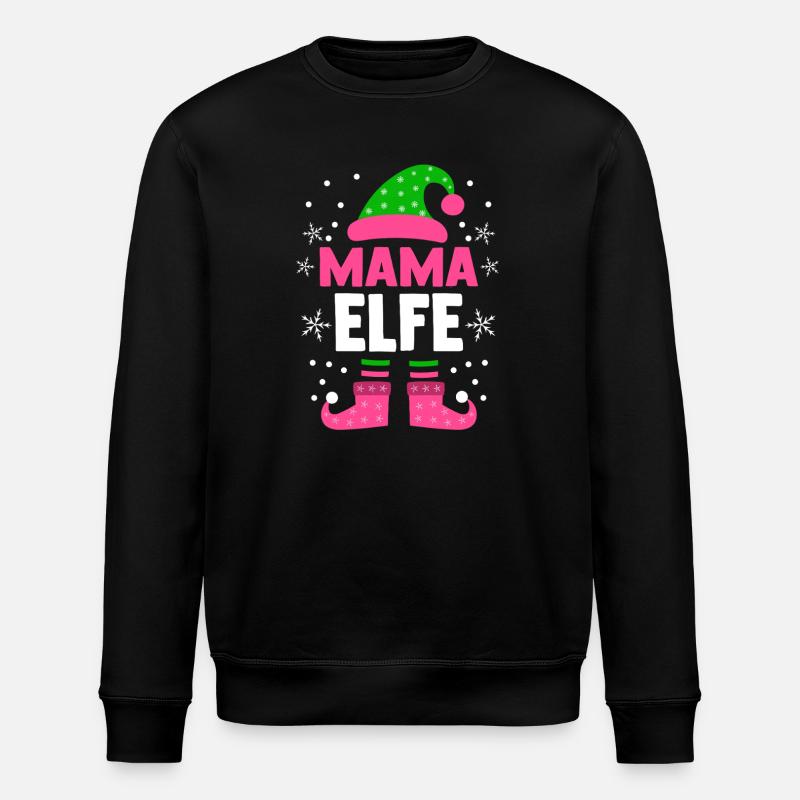 Noël, famille, mère, maman, lutin - Sweat bio ROLLER Stanley/Stella Unisexe - noir