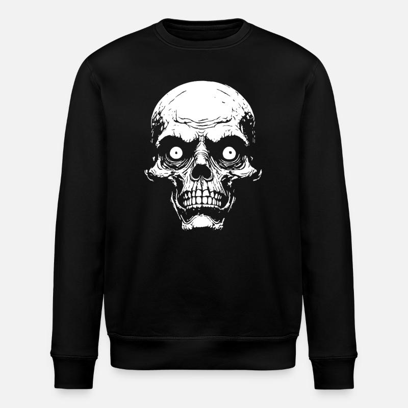 Psycho Skull Graphic - Stanley/Stella ROLLER Unisex Organic Sweatshirt - black