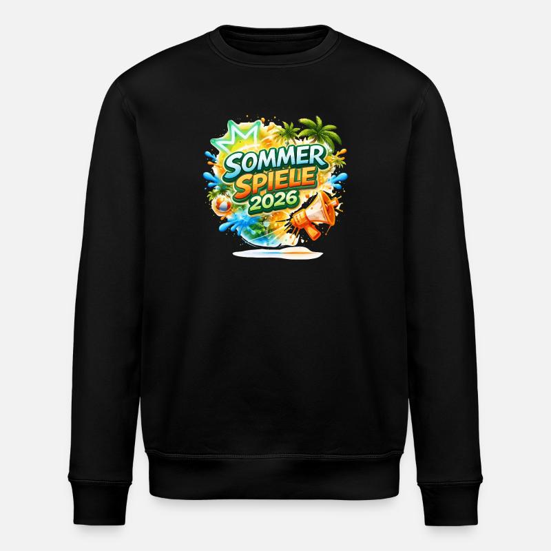 Sommer Spiele 2026 Tropen-Logo - Stanley/Stella Unisex Bio-Sweatshirt ROLLER - Schwarz