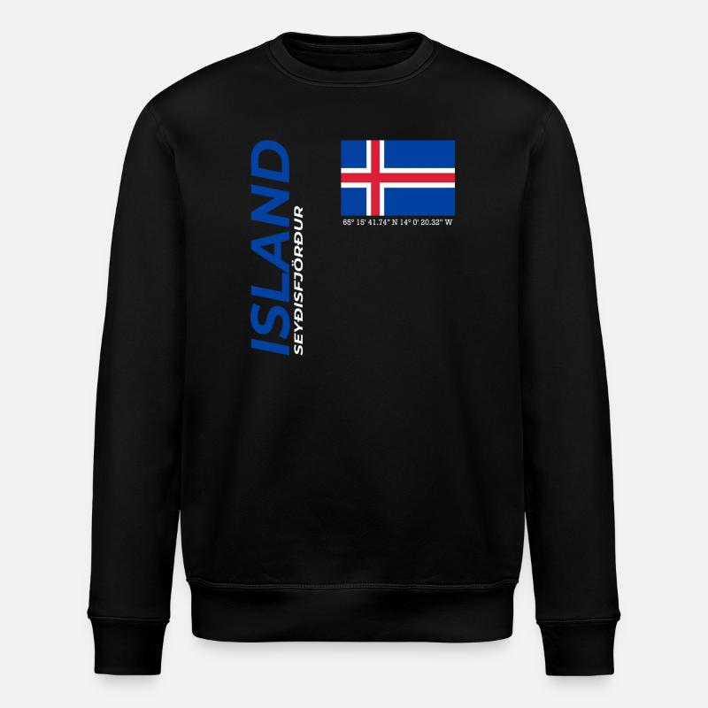 Seyðisfjörður - Sweat bio ROLLER Stanley/Stella Unisexe - noir