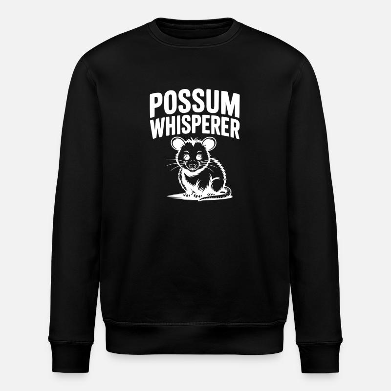Opossum-Flüsterer - Stanley/Stella Unisex Bio-Sweatshirt ROLLER - Schwarz
