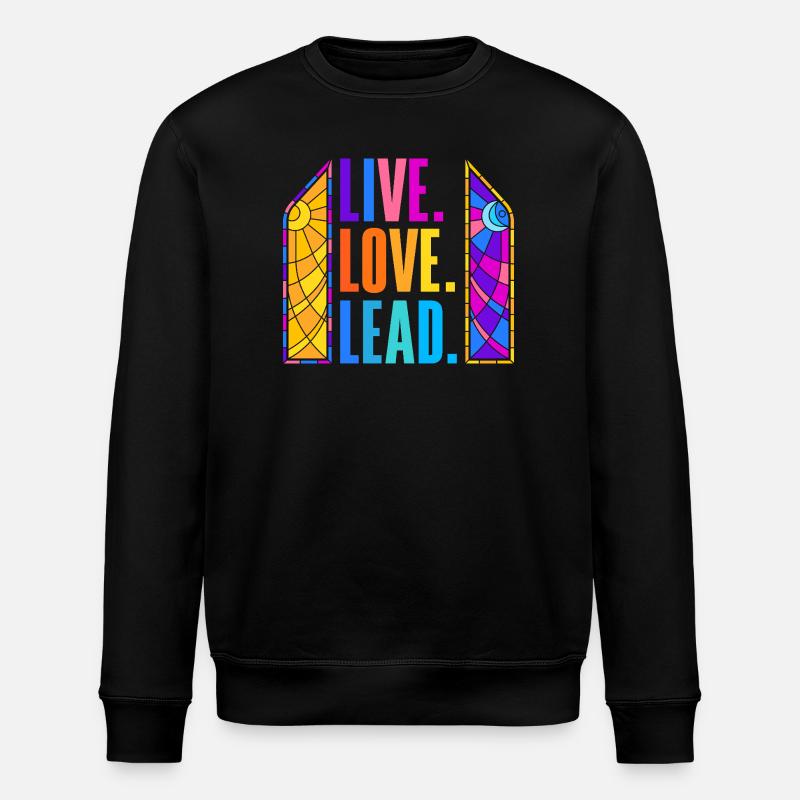 Buntglas-kunst Buntglas-künstler - Stanley/Stella Unisex Bio-Sweatshirt ROLLER - Schwarz