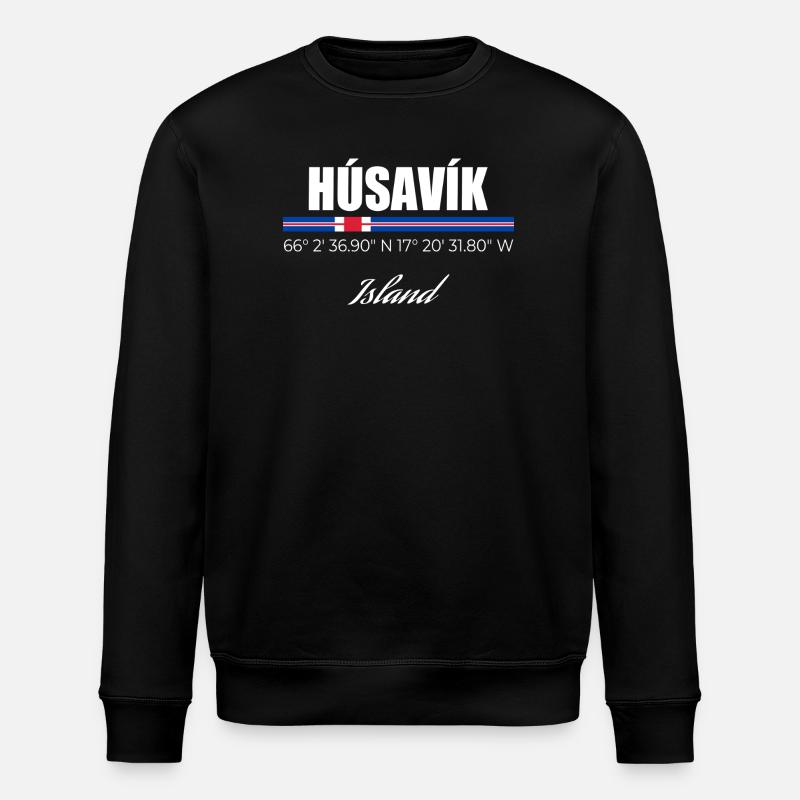 Húsavík  - Stanley/Stella Unisex Bio-Sweatshirt ROLLER - Schwarz