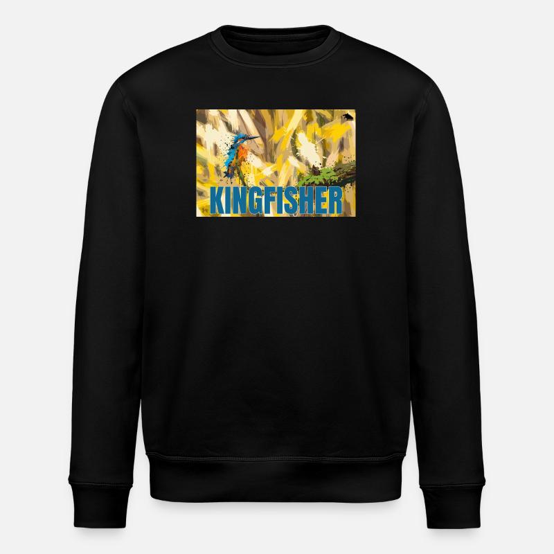 KINGFISHER - Stanley/Stella ROLLER Unisex Organic Sweatshirt - black