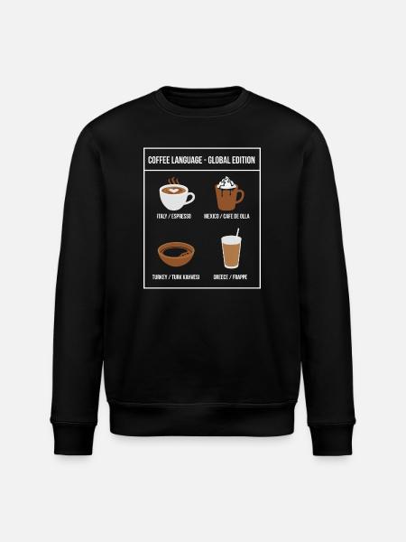 Coffee Language Global Edition - Stanley/Stella ROLLER Unisex Organic Sweatshirt - black
