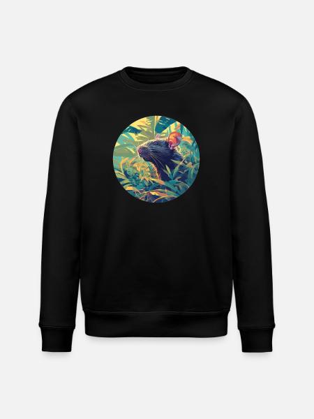 Ratten Ratte - Stanley/Stella Unisex Bio-Sweatshirt ROLLER - Schwarz
