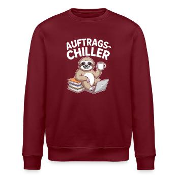 Commander Chiller Commander Chiller Bureau Sloth - Sweat bio ROLLER Stanley/Stella Unisexe - bordeaux - Devant - Nik (191cm)