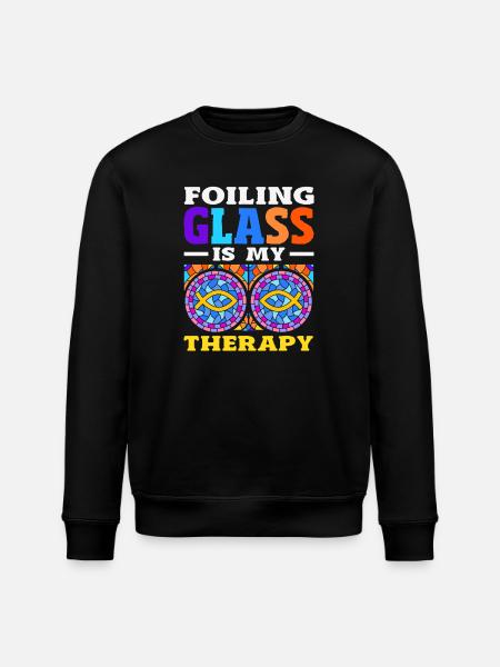 Buntglas-kunst Buntglas-künstler - Stanley/Stella Unisex Bio-Sweatshirt ROLLER - Schwarz