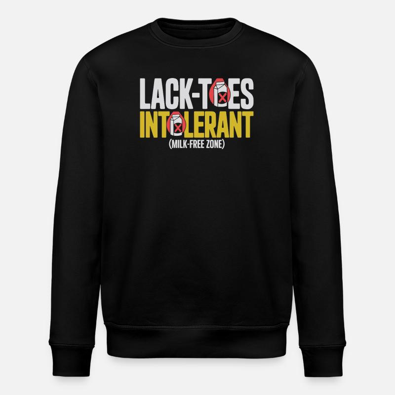 Lack Toes Intolerant Milk Free Zone - Stanley/Stella ROLLER Unisex Organic Sweatshirt - black