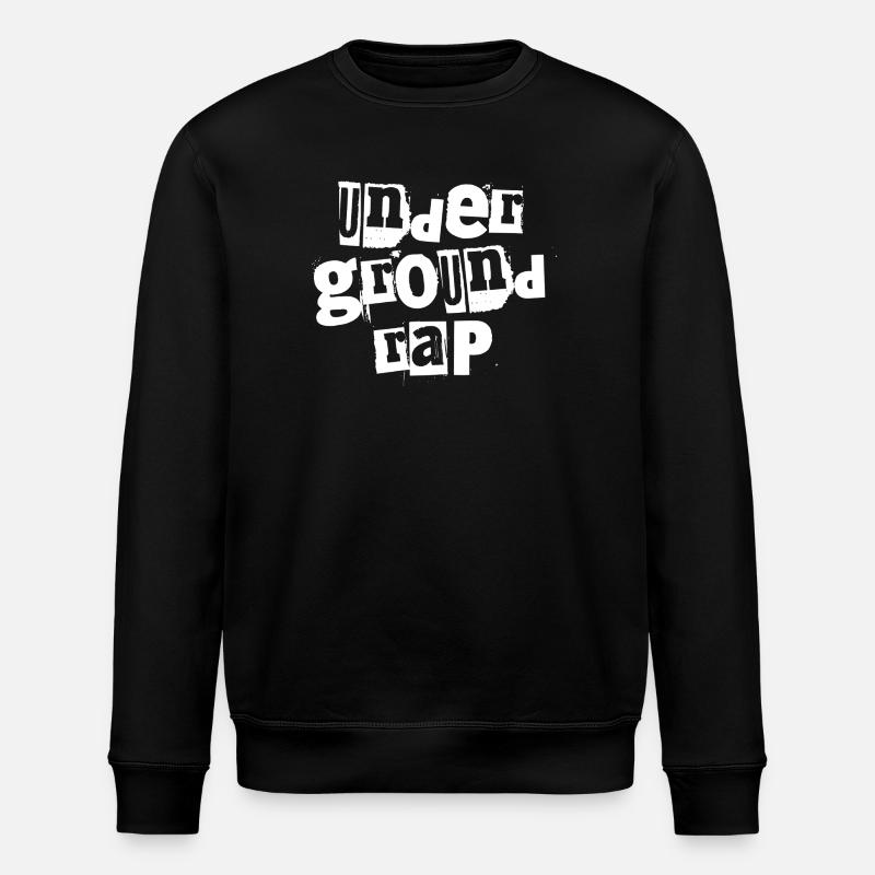 Underground-Rap-Typografie - Stanley/Stella Unisex Bio-Sweatshirt ROLLER - Schwarz