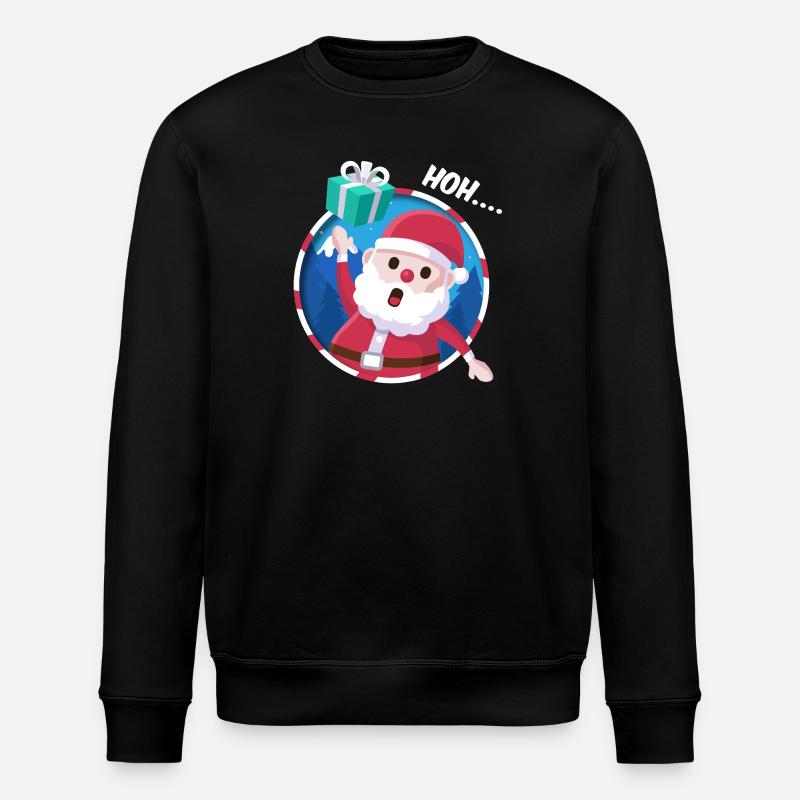 Leuchtender Santa Geschenk - Stanley/Stella Unisex Bio-Sweatshirt ROLLER - Schwarz
