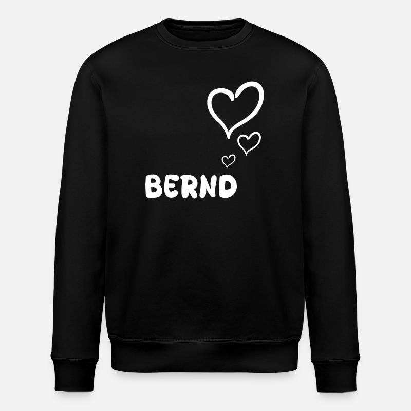 Bernd als Vorname - Stanley/Stella Unisex Bio-Sweatshirt ROLLER - Schwarz
