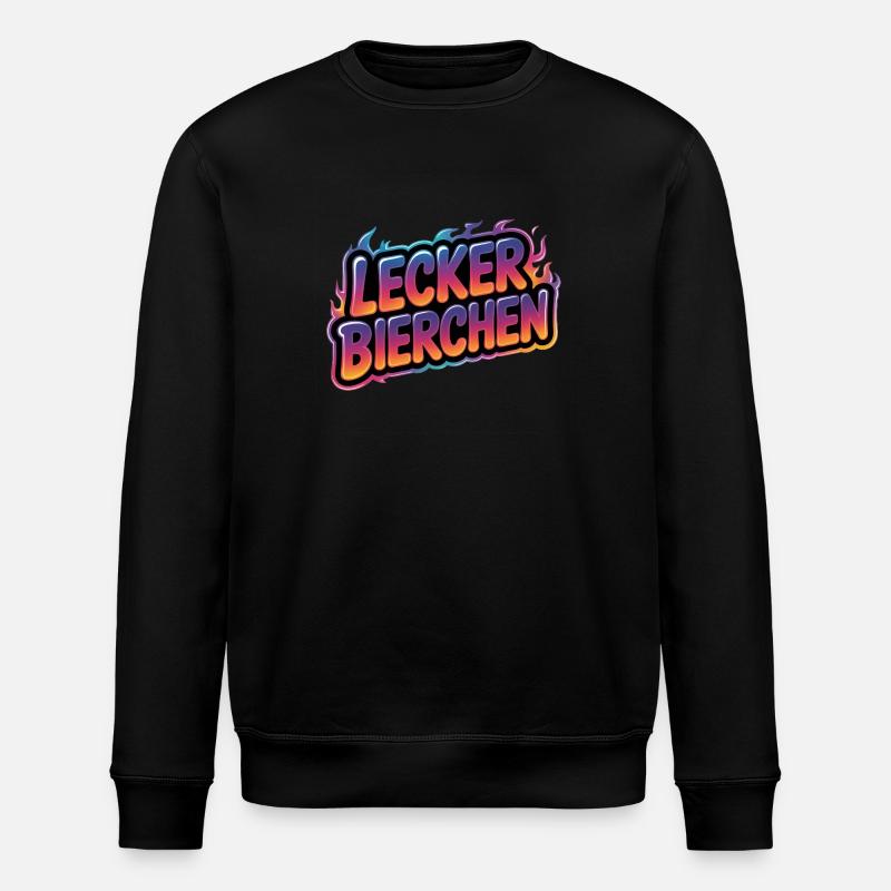 Lecker Bierchen - T-shirt drôle d’alcool - Sweat bio ROLLER Stanley/Stella Unisexe - noir