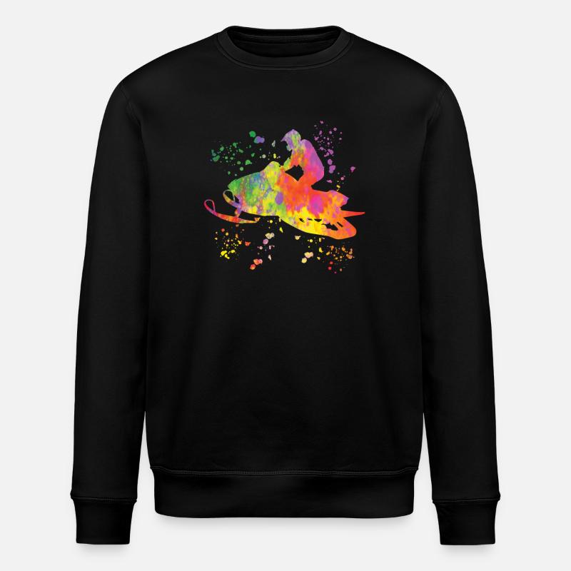 Skidoo Vibrant Schneemobil Abenteuer - Stanley/Stella Unisex Bio-Sweatshirt ROLLER - Schwarz