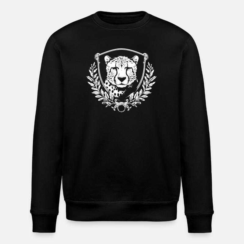 Leopardensiegel mit Lorbeer - Stanley/Stella Unisex Bio-Sweatshirt ROLLER - Schwarz
