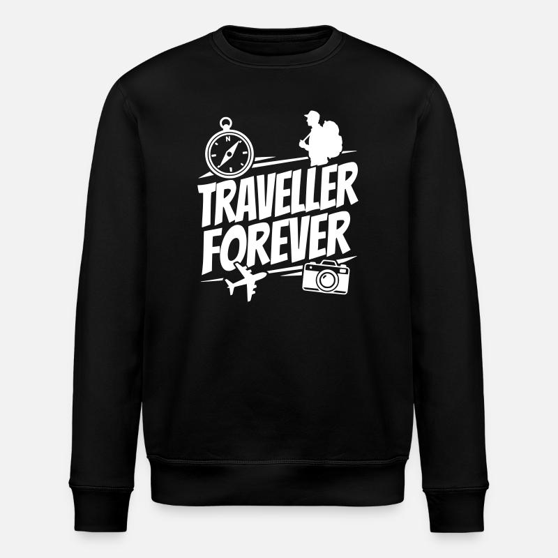 Globetrotter Forever - Traveller - Traveller - Stanley/Stella ROLLER Unisex Organic Sweatshirt - black