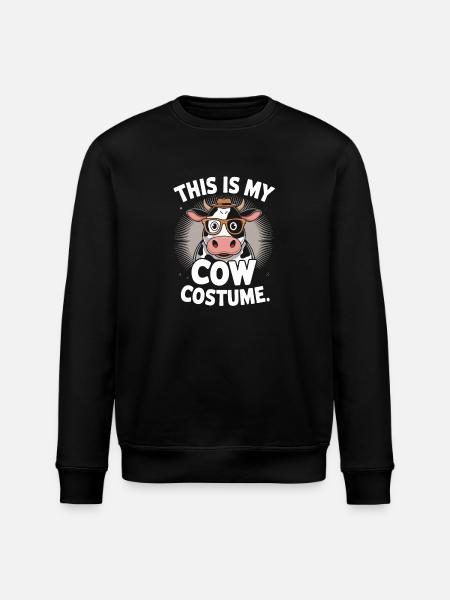 Cow Costume Saying Illustration - Stanley/Stella ROLLER Unisex Organic Sweatshirt - black