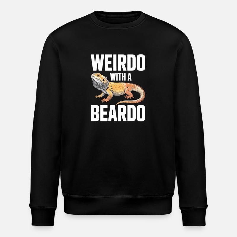 Seltsamer Bartdrachen-Tee - Stanley/Stella Unisex Bio-Sweatshirt ROLLER - Schwarz