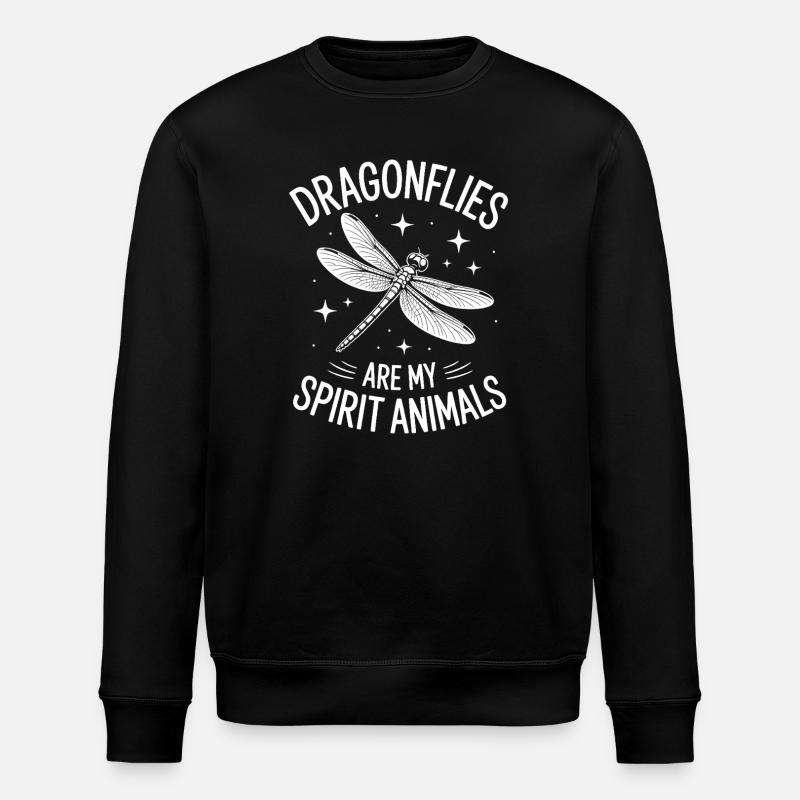 libellen Spruch libelle Lustiges libellen Geschenk - Stanley/Stella Unisex Bio-Sweatshirt ROLLER - Schwarz