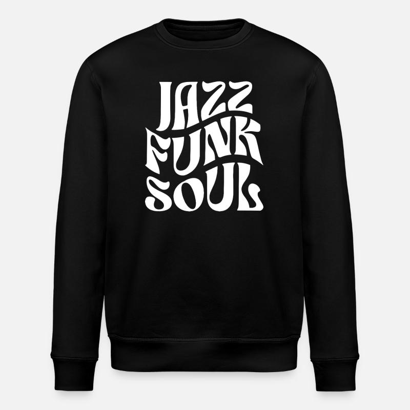 Jazz Funk Soul Typografie - Stanley/Stella Unisex Bio-Sweatshirt ROLLER - Schwarz