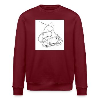 Chemins en boucle à plusieurs couches - Sweat bio ROLLER Stanley/Stella Unisexe - bordeaux - Devant - Nik (191cm)