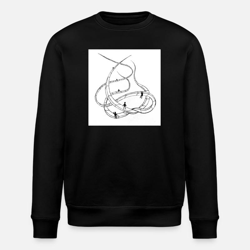 Vielschichtige Loopingpfade - Stanley/Stella Unisex Bio-Sweatshirt ROLLER - Schwarz