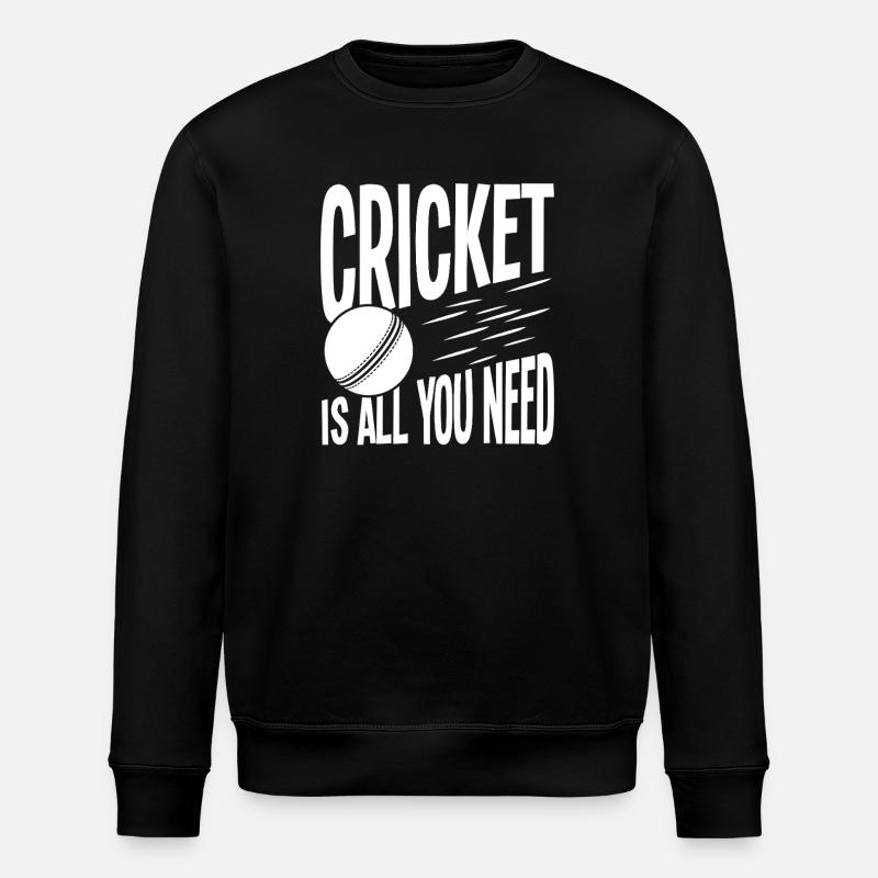 Cricket Ist Alles Was Du Brauchst - Stanley/Stella Unisex Bio-Sweatshirt ROLLER - Schwarz