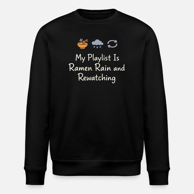 Anime introvert Weeb couch potato - Stanley/Stella ROLLER Unisex Organic Sweatshirt - black