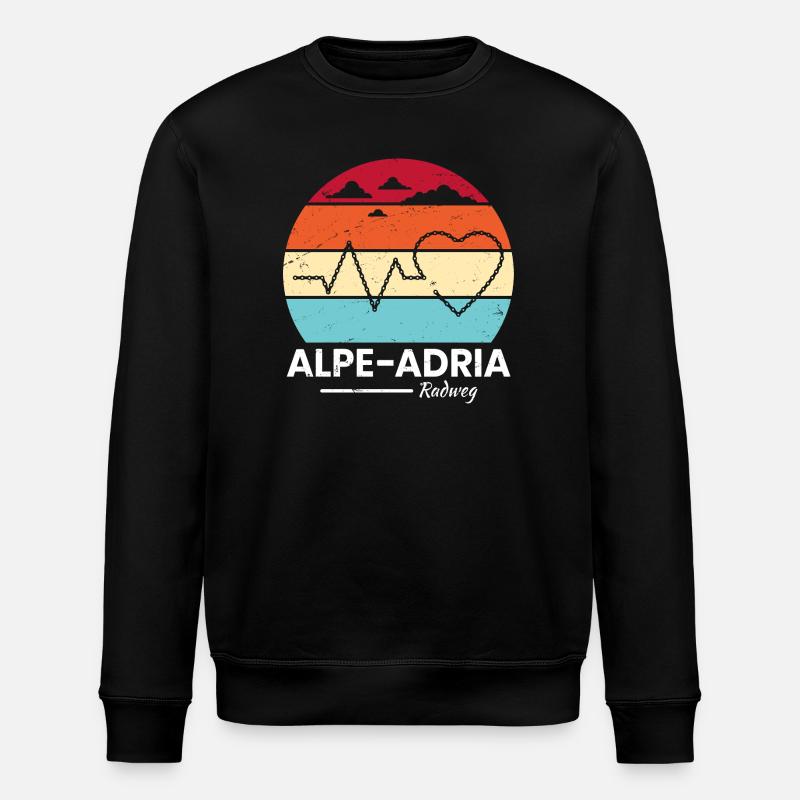 Alpe-Adria Bicycle - Stanley/Stella ROLLER Unisex Organic Sweatshirt - black