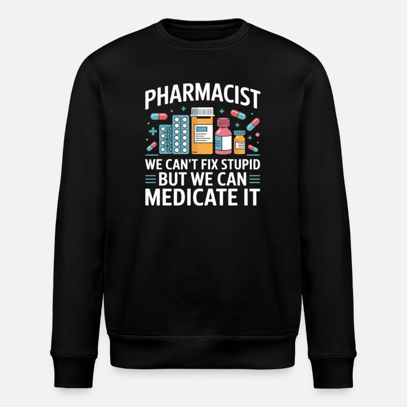 Apotheker Spruch: Medicate It - Stanley/Stella Unisex Bio-Sweatshirt ROLLER - Schwarz