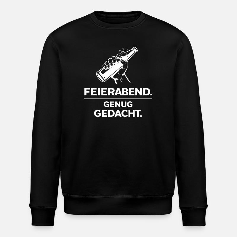 Feierabend. Genug gedacht. - Stanley/Stella Unisex Bio-Sweatshirt ROLLER - Schwarz