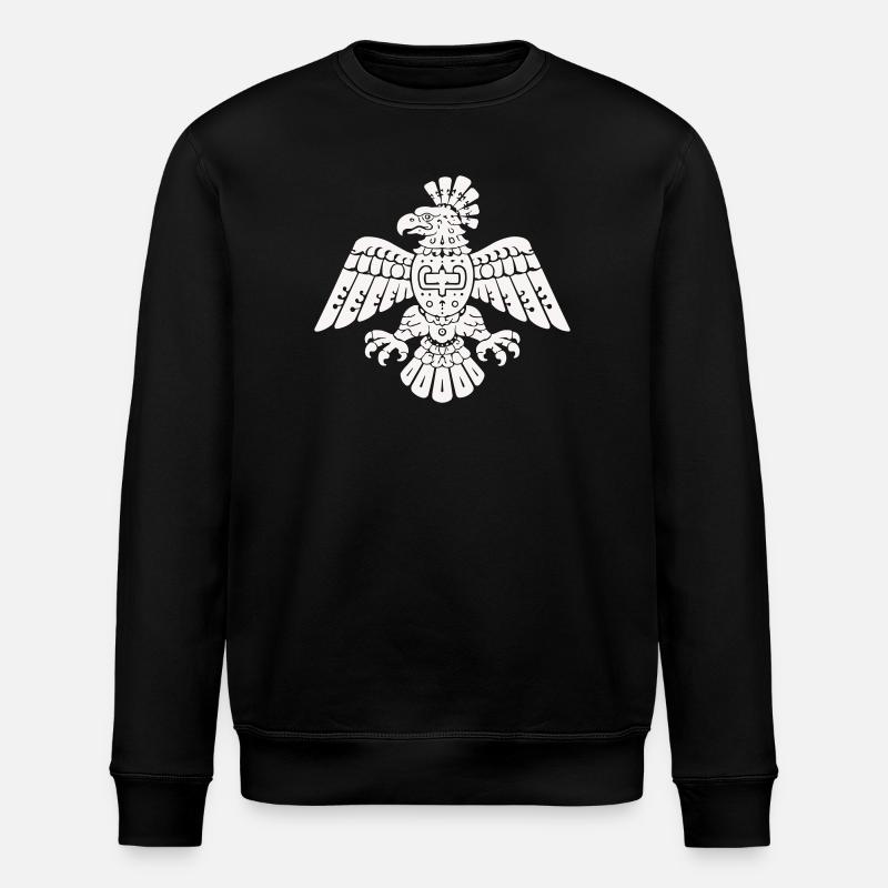 Motif totem d’aigle aztèque - Sweat bio ROLLER Stanley/Stella Unisexe - noir