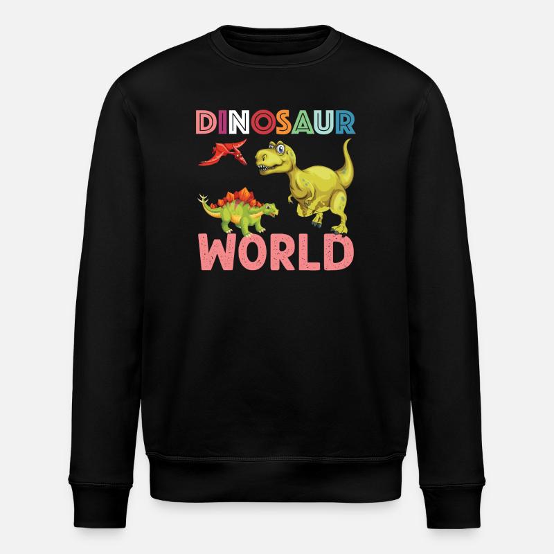 Dinosaur World nice - Stanley/Stella ROLLER Unisex Organic Sweatshirt - black