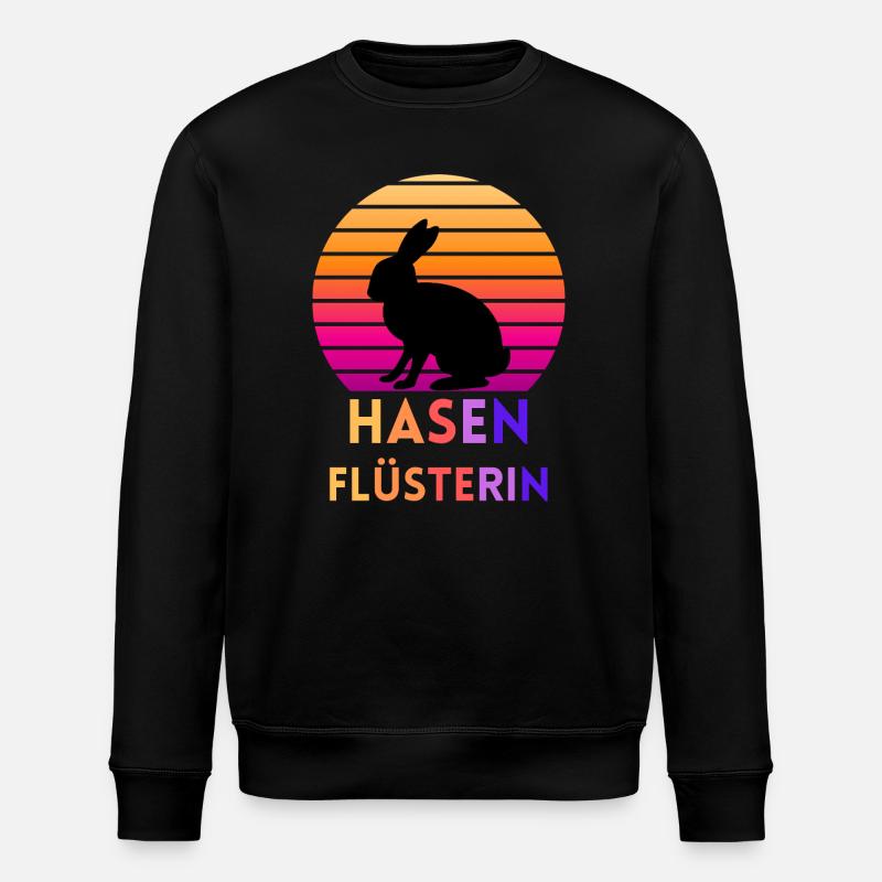 Hase Flüsterin - Stanley/Stella Unisex Bio-Sweatshirt ROLLER - Schwarz