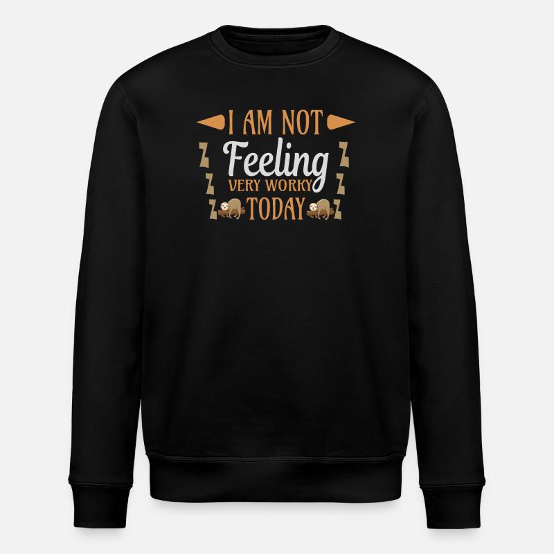 Not feeling workly sloth - Stanley/Stella Unisex Bio-Sweatshirt ROLLER - Schwarz