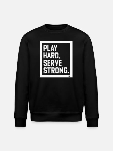 Play Hard Serve Strong - Stanley/Stella ROLLER Unisex Organic Sweatshirt - black