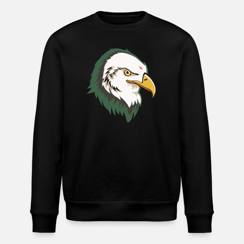 Eagle Head - Stanley/Stella ROLLER Unisex Organic Sweatshirt - black