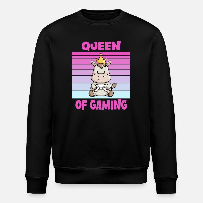 Game Queen Controller - Stanley/Stella ROLLER Unisex Organic Sweatshirt - black