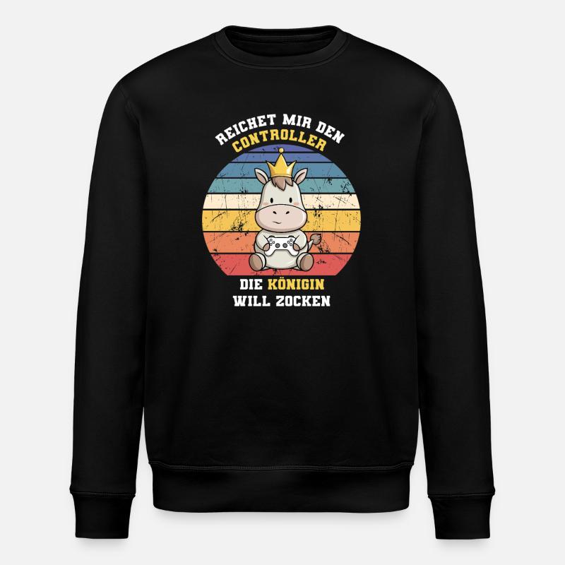 La reine veut jouer - Sweat bio ROLLER Stanley/Stella Unisexe - noir