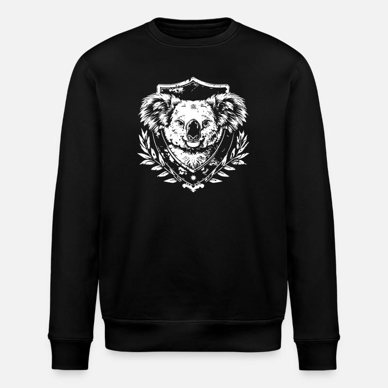 Sceau des armoiries koala - Sweat bio ROLLER Stanley/Stella Unisexe - noir