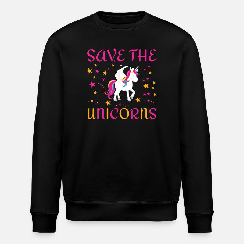 Sauvez les licornes - Sweat bio ROLLER Stanley/Stella Unisexe - noir