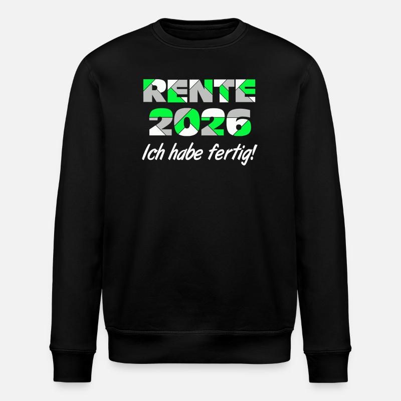 Pension 2026, j’en ai fini - Sweat bio ROLLER Stanley/Stella Unisexe - noir