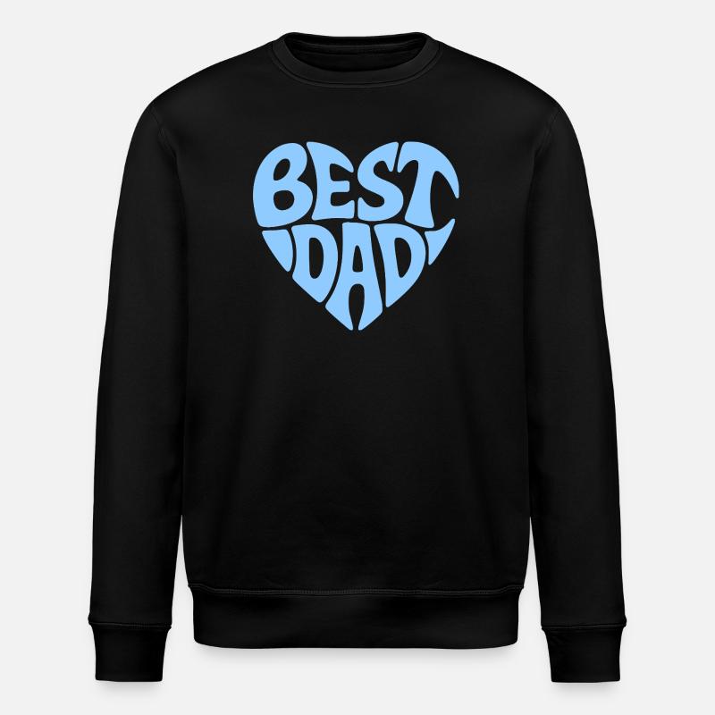 Best Dad Herzdesign - Stanley/Stella Unisex Bio-Sweatshirt ROLLER - Schwarz