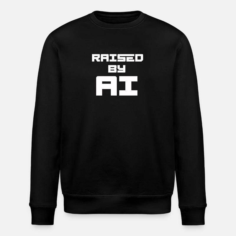 RAISED BY AI - Stanley/Stella Unisex Bio-Sweatshirt ROLLER - Schwarz