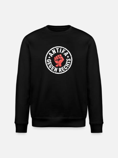 Antifa against the Right - Alerta Antifascista - Stanley/Stella ROLLER Unisex Organic Sweatshirt - black