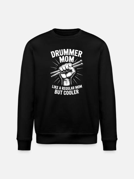 Drummer Saying Funny Drummer Gift - Stanley/Stella ROLLER Unisex Organic Sweatshirt - black