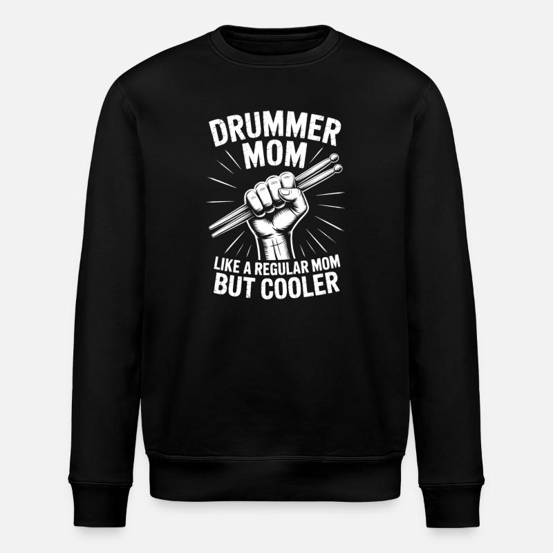 Drummer Saying Funny Drummer Gift - Stanley/Stella ROLLER Unisex Organic Sweatshirt - black
